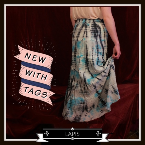 Tye-dye Lapis Maxi Skirt - Picture 3 of 5